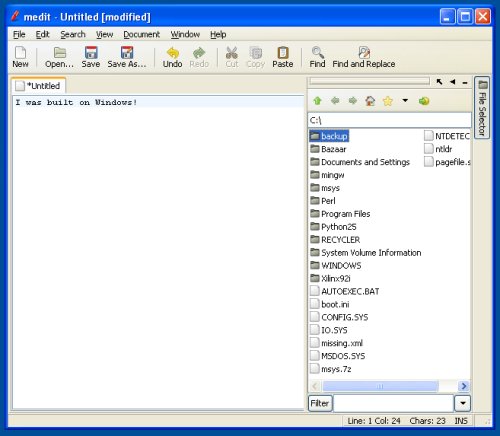 Meddit running on windows